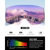 imageOutdoorMaster Heron Ski Goggles with 2 Lens Frameless Magnetic Interchangeable HD Toric Lens OTG Snowboard GogglesAwhiteframe Rose Vlt 28  Yellowlens