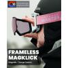 imageOutdoorMaster Heron Ski Goggles with 2 Lens Frameless Magnetic Interchangeable HD Toric Lens OTG Snowboard GogglesAwhiteframe Rose Vlt 28  Yellowlens