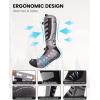 imageOutdoorMaster Merino Wool Ski Socks 23 Pairs Compression Over The Calf for Men ampamp Women Winter Snowboard Thermal SocksBlack