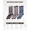 imageOutdoorMaster Merino Wool Ski Socks 23 Pairs Compression Over The Calf for Men ampamp Women Winter Snowboard Thermal SocksBlackGrayDark Blue