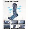 imageOutdoorMaster Merino Wool Ski Socks 23 Pairs Compression Over The Calf for Men ampamp Women Winter Snowboard Thermal SocksDark GreenGrayDark Blue