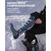 imageOutdoorMaster Merino Wool Ski Socks 23 Pairs Compression Over The Calf for Men ampamp Women Winter Snowboard Thermal SocksDark GreenGrayDark Blue