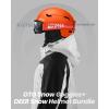imageOutdoorMaster Ski Helmet SetSnowboard Helmet with Goggles for Adults  Durable PC Shell Protective EPS Foam ampamp 10 Cooling Vents Snow Helmets for Men Women ampamp YouthMatte Orange