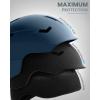 imageOutdoorMaster Ski Helmet SetSnowboard Helmet with Goggles for Adults  Durable PC Shell Protective EPS Foam ampamp 10 Cooling Vents Snow Helmets for Men Women ampamp YouthMatte Harbor Blue