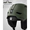 imageOutdoorMaster Ski Helmet SetSnowboard Helmet with Goggles for Adults  Durable PC Shell Protective EPS Foam ampamp 10 Cooling Vents Snow Helmets for Men Women ampamp YouthMatte Trail Gree