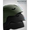 imageOutdoorMaster Ski Helmet SetSnowboard Helmet with Goggles for Adults  Durable PC Shell Protective EPS Foam ampamp 10 Cooling Vents Snow Helmets for Men Women ampamp YouthMatte Trail Gree