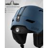 imageOutdoorMaster Ski Helmet SetSnowboard Helmet with Goggles for Adults  Durable PC Shell Protective EPS Foam ampamp 10 Cooling Vents Snow Helmets for Men Women ampamp YouthMatte Harbor Blue