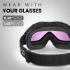 imageOutdoorMaster OTG Ski Goggles  Over Glasses SkiSnowboard Goggles for Men Women ampamp Youth  100 UV ProtectionGreen Vlt 32