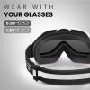 imageOutdoorMaster OTG Ski Goggles  Over Glasses SkiSnowboard Goggles for Men Women ampamp Youth  100 UV ProtectionPolarizedvlt 11 Black