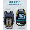 imageOutdoorMaster Ski Boot Bag 65L Waterproof Ski Snowboard Boots Shoulder Pad Skiing Backpack for Helmets Goggles Men ampamp WomenBlueyellow