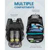 imageOutdoorMaster Ski Boot Bag 65L Waterproof Ski Snowboard Boots Shoulder Pad Skiing Backpack for Helmets Goggles Men ampamp WomenDark Black