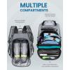 imageOutdoorMaster Ski Boot Bag 65L Waterproof Ski Snowboard Boots Shoulder Pad Skiing Backpack for Helmets Goggles Men ampamp WomenSilver Gray