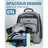 imageOutdoorMaster Ski Boot Bag 65L Waterproof Ski Snowboard Boots Shoulder Pad Skiing Backpack for Helmets Goggles Men ampamp WomenSilver Gray