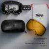imageOutdoorMaster Ski Goggles PRO  Frameless Interchangeable Lens 100 UV400 Protection Snow Goggles for Men ampamp WomenA2blackframe Orangelens Vlt65