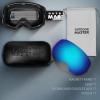 imageOutdoorMaster Ski Goggles PRO  Frameless Interchangeable Lens 100 UV400 Protection Snow Goggles for Men ampamp WomenA2blackframe Revobluelens Vlt15