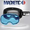 imageOutdoorMaster Ski Goggles PRO  Frameless Interchangeable Lens 100 UV400 Protection Snow Goggles for Men ampamp WomenBlackframe Clearbluelens Vlt60