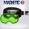 imageOutdoorMaster Ski Goggles PRO  Frameless Interchangeable Lens 100 UV400 Protection Snow Goggles for Men ampamp WomenBlackframe Cleargreenlens Vlt80