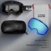 imageOutdoorMaster Ski Goggles PRO  Frameless Interchangeable Lens 100 UV400 Protection Snow Goggles for Men ampamp WomenBlackframe Icebluelens Vlt33