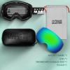 imageOutdoorMaster Ski Goggles PRO  Frameless Interchangeable Lens 100 UV400 Protection Snow Goggles for Men ampamp WomenBlackframe Revogreenlens Vlt18