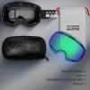 imageOutdoorMaster Ski Goggles PRO  Frameless Interchangeable Lens 100 UV400 Protection Snow Goggles for Men ampamp WomenBlackframe Revogreenlens Vlt32