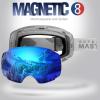 imageOutdoorMaster Ski Goggles PRO  Frameless Interchangeable Lens 100 UV400 Protection Snow Goggles for Men ampamp WomenGreyframe Revobluelens Vlt15
