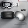 imageOutdoorMaster Ski Goggles PRO  Frameless Interchangeable Lens 100 UV400 Protection Snow Goggles for Men ampamp WomenGreyframe Revosilverlens Vlt10