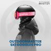imageOutdoorMaster Ski Goggles PRO  Frameless Interchangeable Lens 100 UV400 Protection Snow Goggles for Men ampamp WomenPhotochromic Rose Vlt870