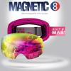 imageOutdoorMaster Ski Goggles PRO  Frameless Interchangeable Lens 100 UV400 Protection Snow Goggles for Men ampamp WomenPinkframe Revopinklens Vlt17