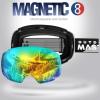 imageOutdoorMaster Ski Goggles PRO  Frameless Interchangeable Lens 100 UV400 Protection Snow Goggles for Men ampamp WomenWhiteframe Revogoldlens Vlt13