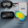 imageOutdoorMaster Ski Goggles PRO  Frameless Interchangeable Lens 100 UV400 Protection Snow Goggles for Men ampamp WomenWhiteframe Revogoldlens Vlt13