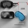 imageOutdoorMaster Ski Goggles PRO  Frameless Interchangeable Lens 100 UV400 Protection Snow Goggles for Men ampamp WomenZasian Fitlightblue Vlt 60