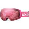 imageOutdoorMaster Ski Goggles PRO  Frameless Interchangeable Lens 100 UV400 Protection Snow Goggles for Men ampamp WomenPhotochromic Rose Vlt870