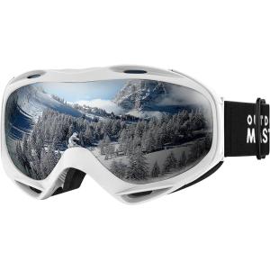 imageOutdoorMaster OTG Ski Goggles  Over Glasses SkiSnowboard Goggles for Men Women ampamp Youth  100 UV ProtectionA1vlt 10 Mattewhiteframe