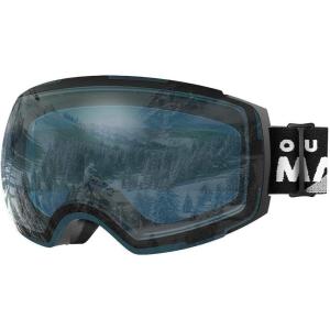 imageOutdoorMaster Ski Goggles PRO  Frameless Interchangeable Lens 100 UV400 Protection Snow Goggles for Men ampamp WomenBlackframe Clearbluelens Vlt60