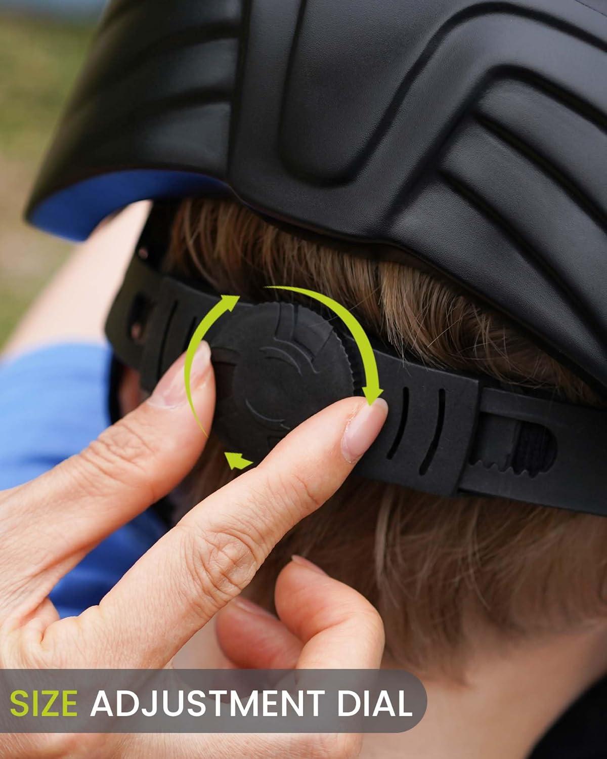 imageOutdoorMaster Kids Bike Helmet  from Toddler to Youth Sizes  Adjustable Safety Unicorn Helmet for Children Age 315 14 Vents for MultiSportADESDinoverse Madness