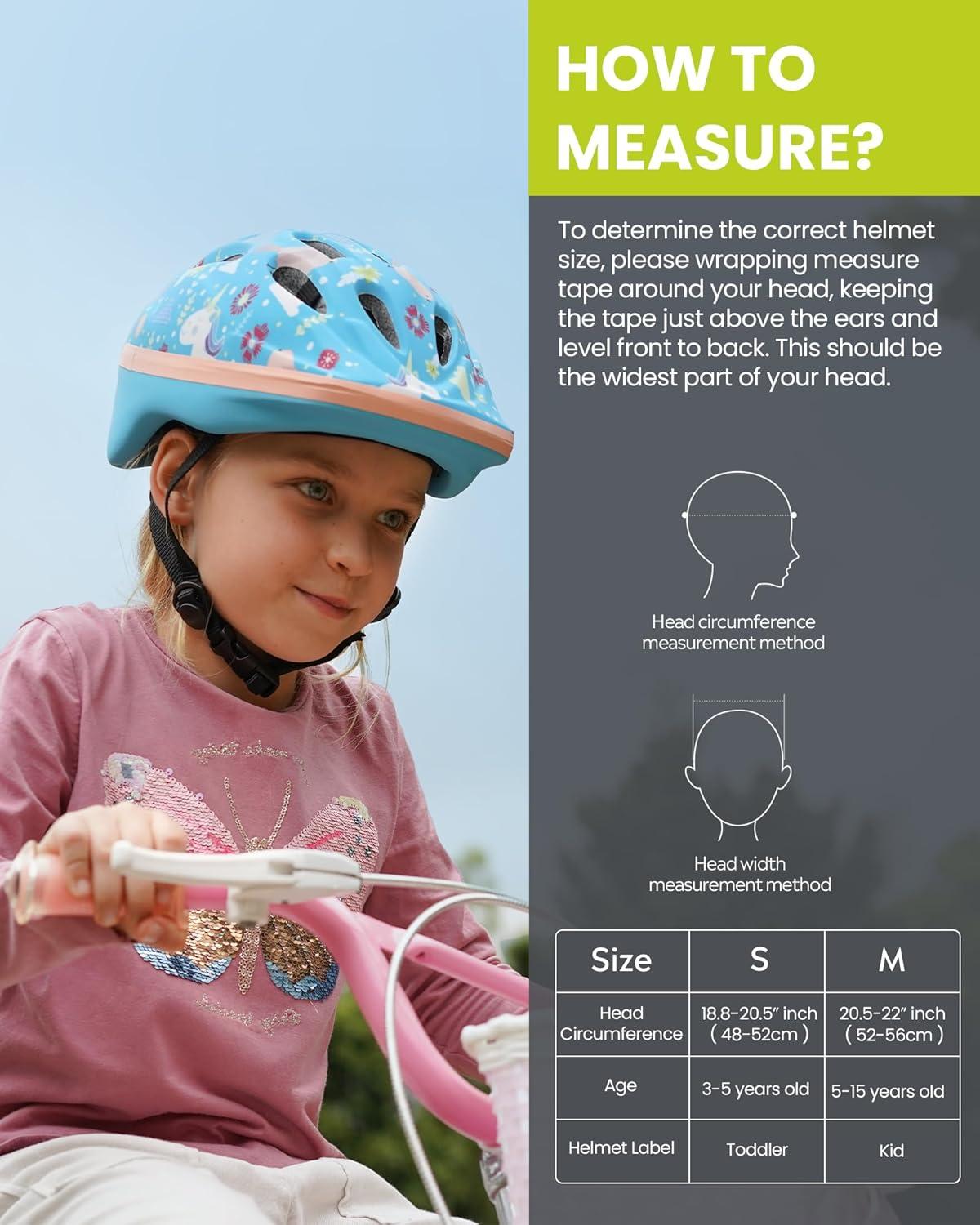 imageOutdoorMaster Kids Bike Helmet  from Toddler to Youth Sizes  Adjustable Safety Unicorn Helmet for Children Age 315 14 Vents for MultiSportADESUnicorn Fairyland