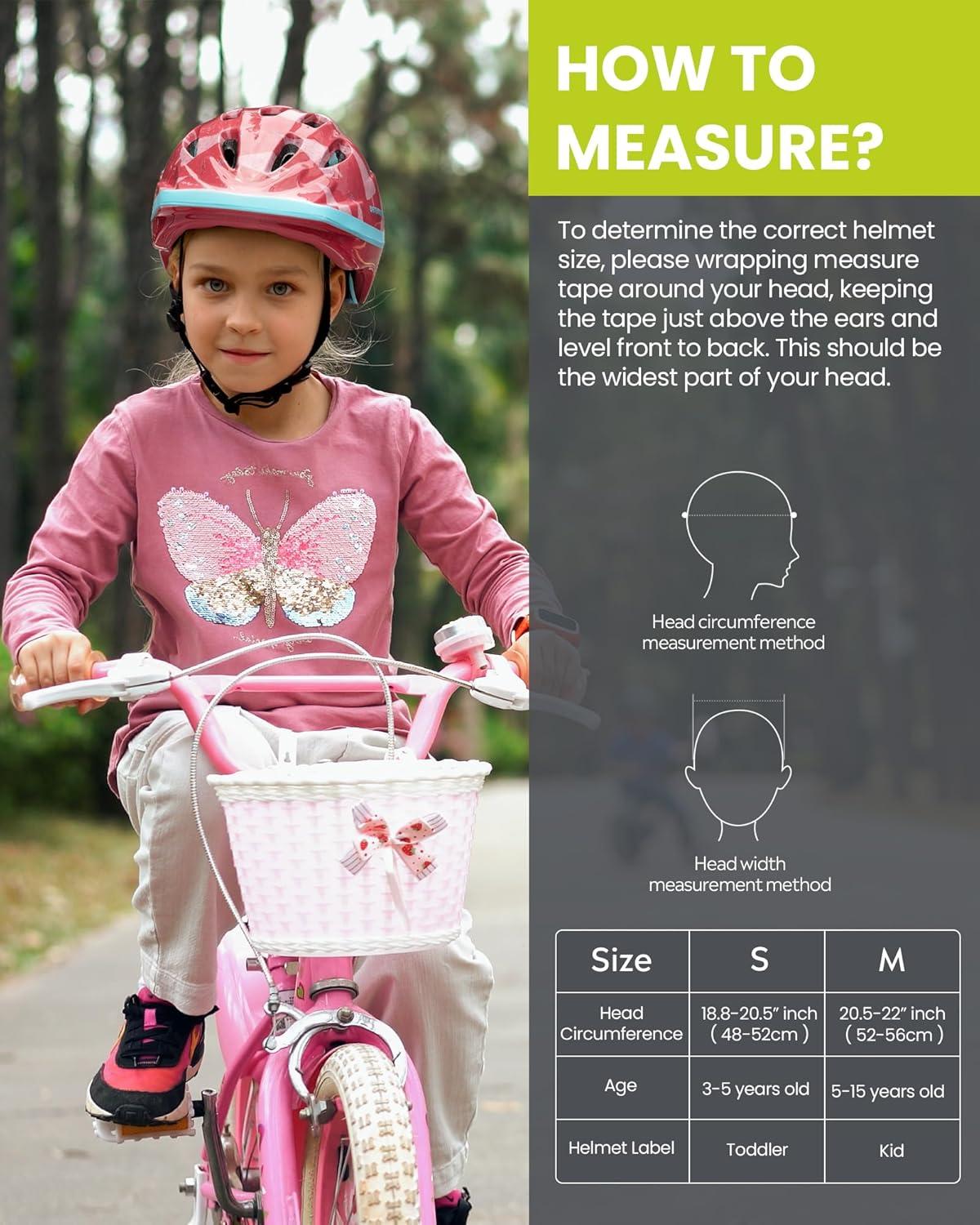 imageOutdoorMaster Kids Bike Helmet  from Toddler to Youth Sizes  Adjustable Safety Unicorn Helmet for Children Age 315 14 Vents for MultiSportPink Christmas Tree