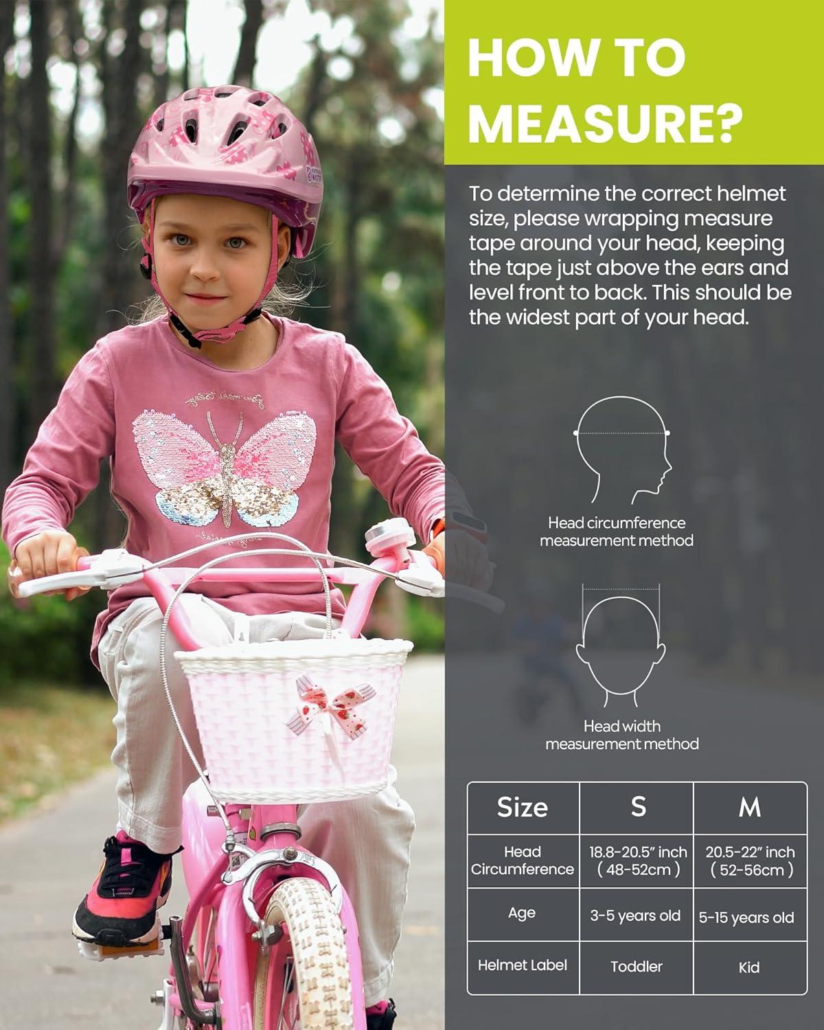 imageOutdoorMaster Kids Bike Helmet  from Toddler to Youth Sizes  Adjustable Safety Unicorn Helmet for Children Age 315 14 Vents for MultiSportPolka Dot Mushroom