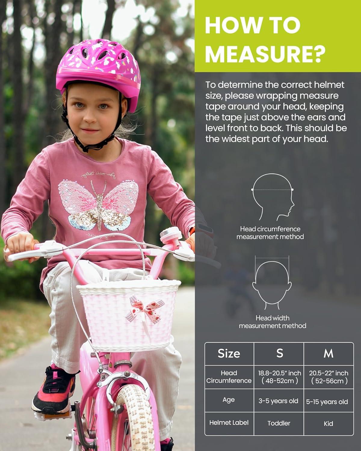 imageOutdoorMaster Kids Bike Helmet  from Toddler to Youth Sizes  Adjustable Safety Unicorn Helmet for Children Age 315 14 Vents for MultiSportRainbow Unicorn