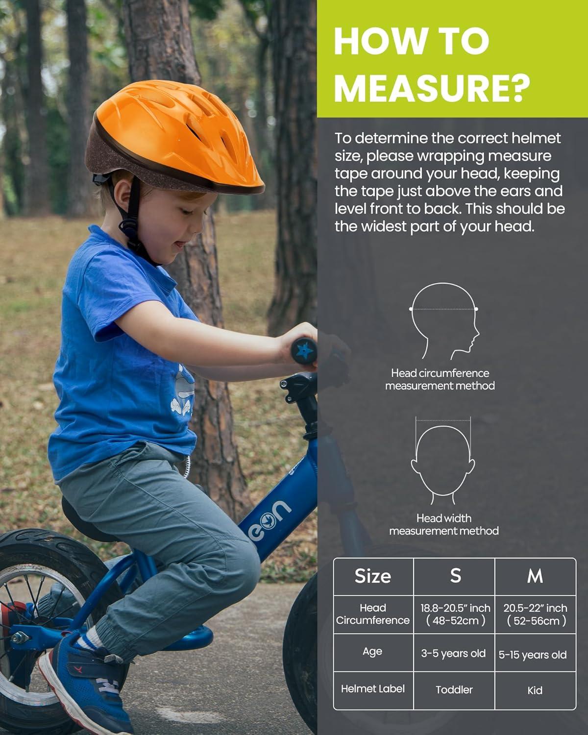 imageOutdoorMaster Kids Bike Helmet  from Toddler to Youth Sizes  Adjustable Safety Unicorn Helmet for Children Age 315 14 Vents for MultiSportSolid Orange