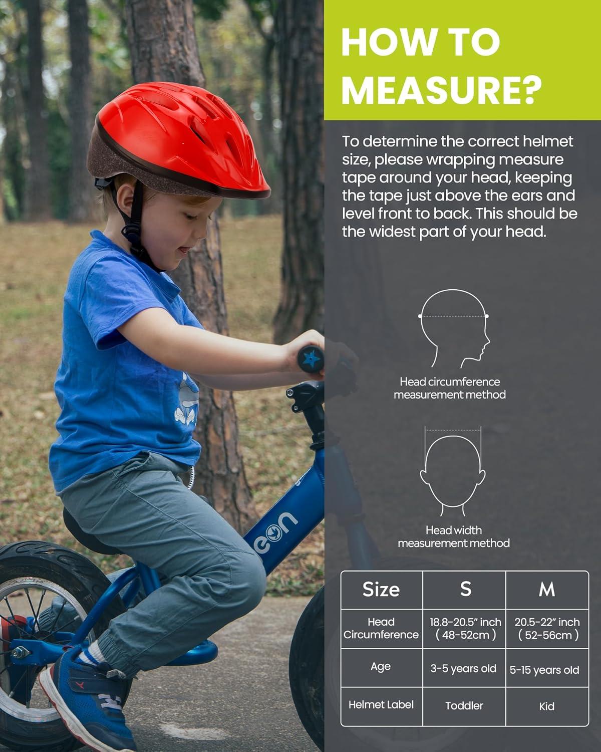 imageOutdoorMaster Kids Bike Helmet  from Toddler to Youth Sizes  Adjustable Safety Unicorn Helmet for Children Age 315 14 Vents for MultiSportSolid Red