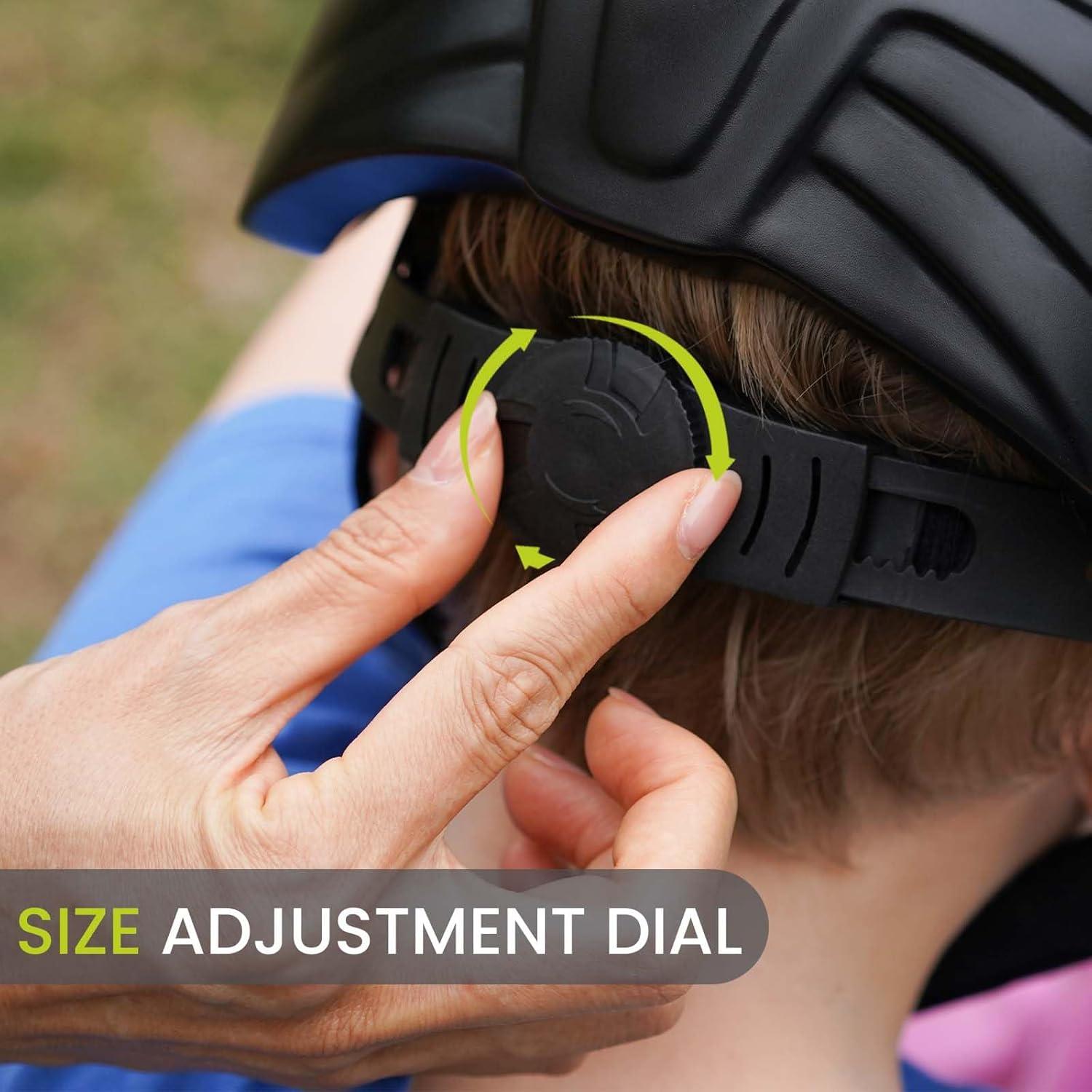 imageOutdoorMaster Kids Bike Helmet  from Toddler to Youth Sizes  Adjustable Safety Unicorn Helmet for Children Age 315 14 Vents for MultiSportYale Blue