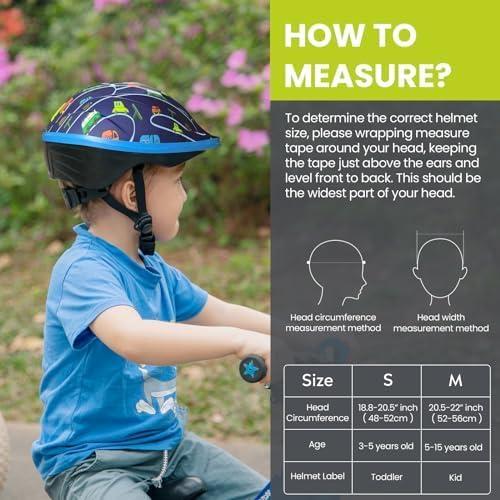 imageOutdoorMaster Kids Bike Helmet  from Toddler to Youth Sizes  Adjustable Safety Unicorn Helmet for Children Age 315 14 Vents for MultiSportYale Blue