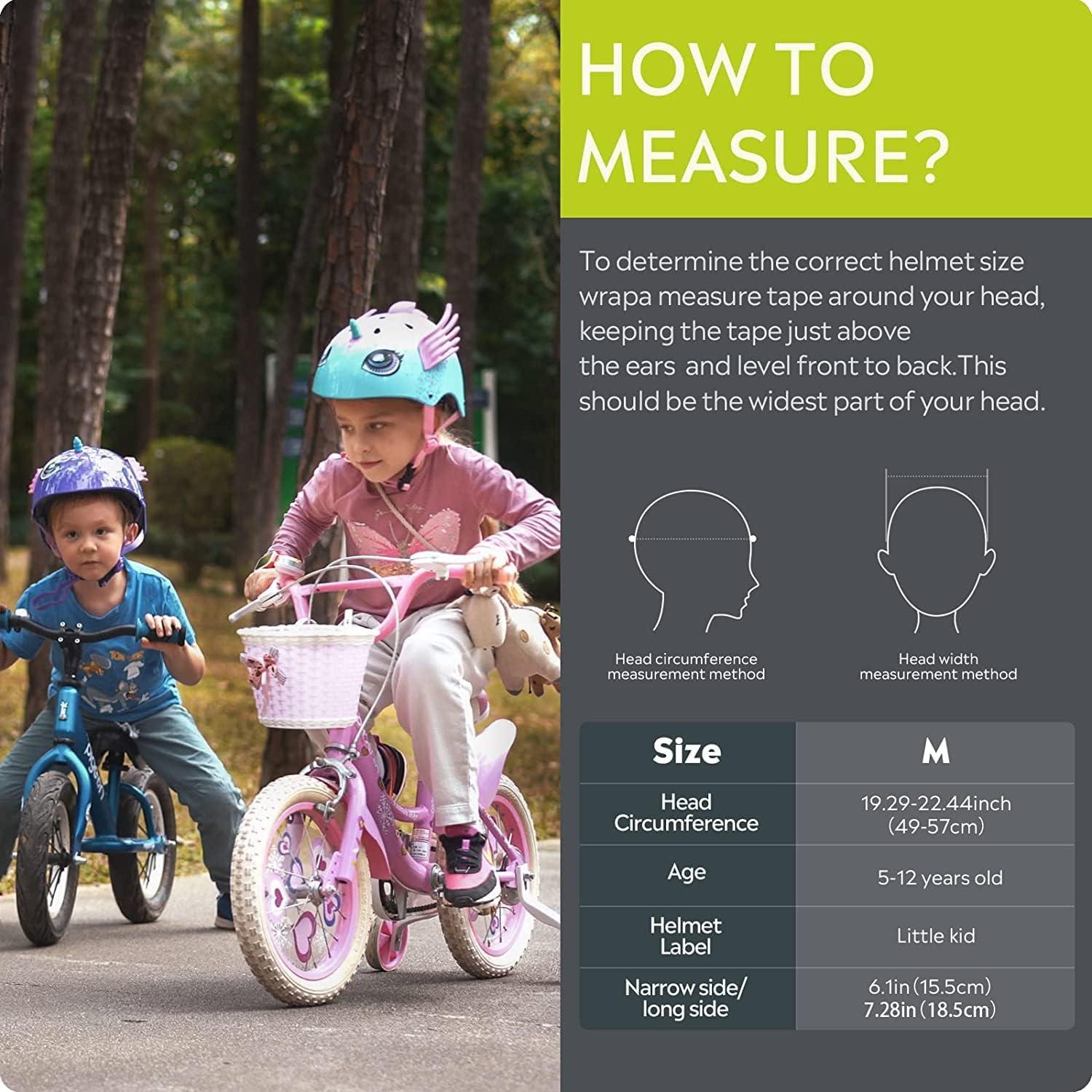 imageOutdoorMaster Toddler Kids Bike Helmet Unicorn Bicycle Helmet for Girl Boy MultiSport 2 Sizes Adjustable Safety Helmet for Children Age 512 9 Vents for Kids Skating Cycling Scooter