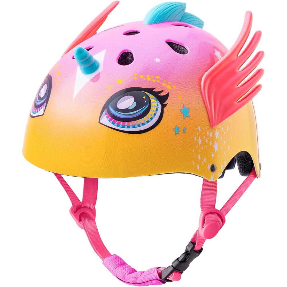 imageOutdoorMaster Toddler Kids Bike Helmet Unicorn Bicycle Helmet for Girl Boy MultiSport 2 Sizes Adjustable Safety Helmet for Children Age 512 9 Vents for Kids Skating Cycling Scooter
