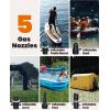 imageOutdoorMaster 16PSI High Pressure SUP Air Pump with Rechargeable Battery The Whale  Intelligent Dual Stage Inflation ampamp AutoOff Feature and Deflation Function for Inflatable Stand Up Paddle Boards