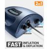 imageOutdoorMaster 20PSI High Pressure SUP Air Pump Shark  Intelligent Dual Stage Inflation ampamp AutoOff ampamp Deflation 12V DC Car Connector for Inflatable Stand Up Paddle Boards BoatsDark Blue