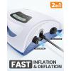 imageOutdoorMaster 20PSI High Pressure SUP Air Pump Shark  Intelligent Dual Stage Inflation ampamp AutoOff ampamp Deflation 12V DC Car Connector for Inflatable Stand Up Paddle Boards BoatsWhite  Blue