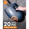 imageOutdoorMaster 20PSI High Pressure SUP Air Pump Shark  Intelligent Dual Stage Inflation ampamp AutoOff ampamp Deflation 12V DC Car Connector for Inflatable Stand Up Paddle Boards BoatsDark Blue