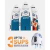 imageOutdoorMaster 20PSI High Pressure SUP Air Pump Shark  Intelligent Dual Stage Inflation ampamp AutoOff ampamp Deflation 12V DC Car Connector for Inflatable Stand Up Paddle Boards BoatsWhite  Blue
